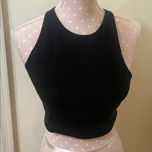 Old Navy Black Power Chill  crop tank